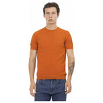Baldinini Trend Orange Cotton Men Sweater Baldinini Trend Chocolate