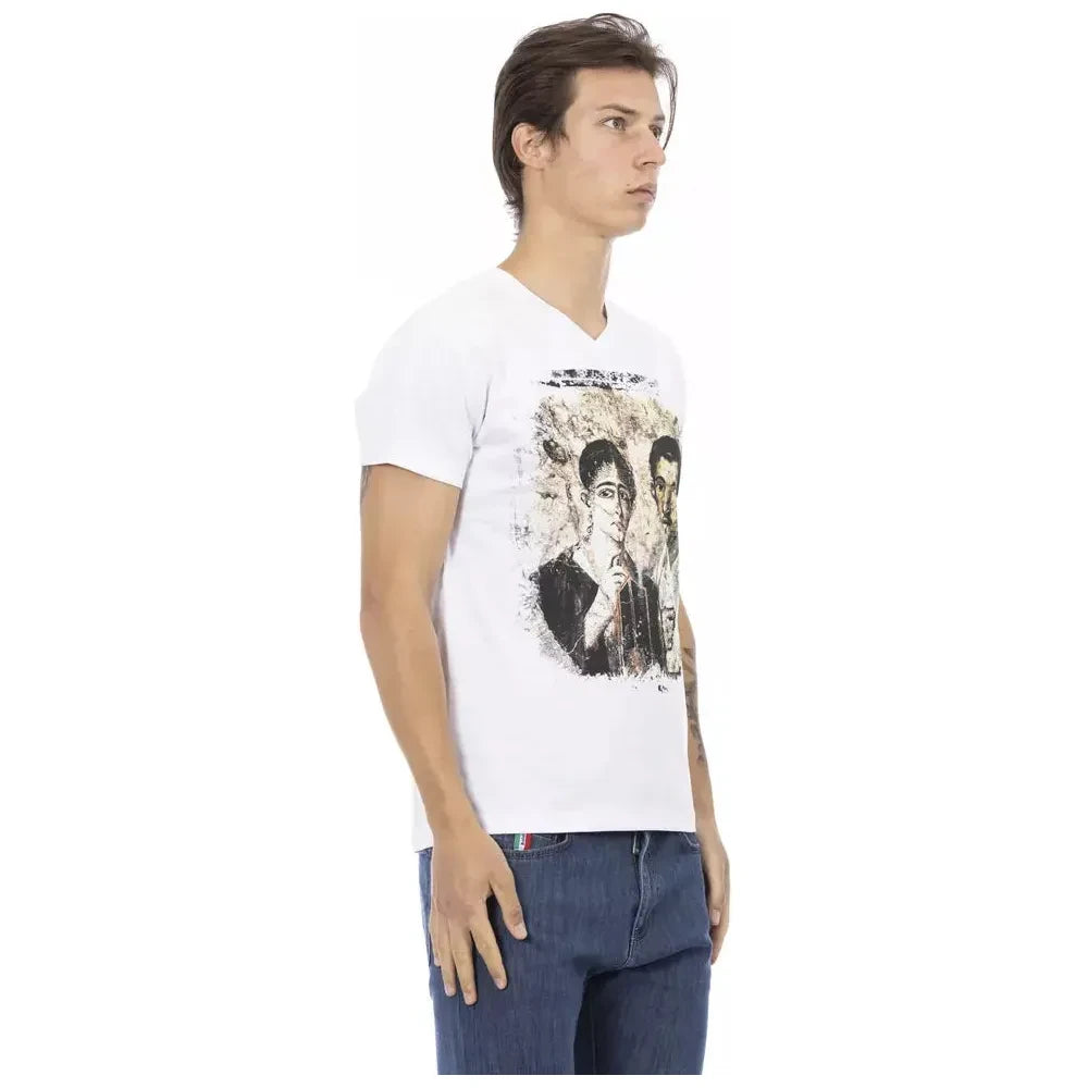 Trussardi Action White Cotton T-Shirt Trussardi Action