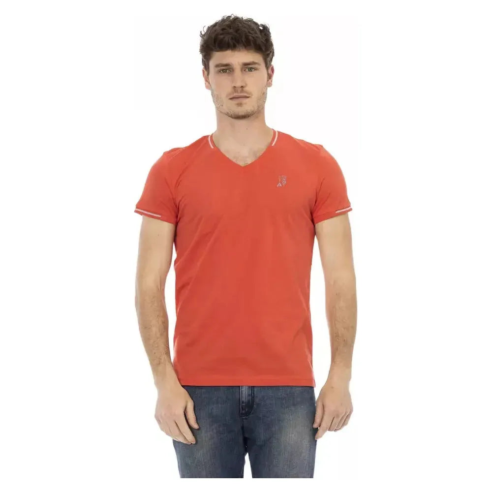 Trussardi Action Orange Cotton Men T-Shirt TR-22894-L