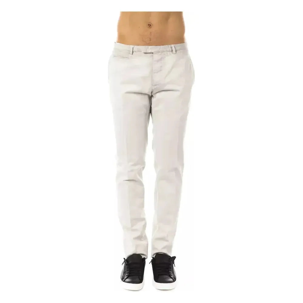 Uominitaliani Gray Cotton Men Pant
