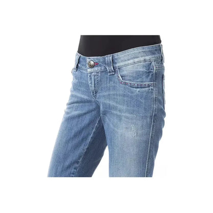 BYBLOS Blue Cotton Women Jeans 1728,67345744032,Blue,BYBLOS,Clothing,Jeans & Pants - Women - Clothing,Jeans Denim - Clothing,New with tags,Relaxed Fit Jeans - Jeans Denim - Clothing,W26,Women,Women - Clothing