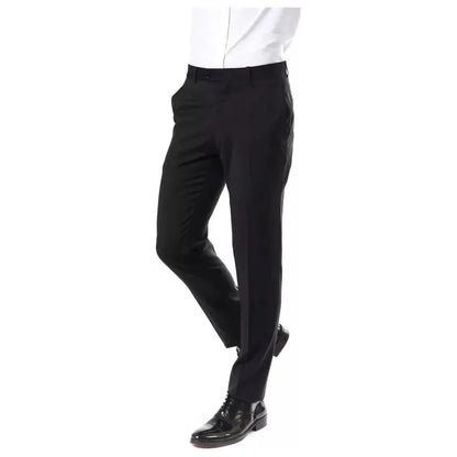 Uominitaliani Gray Wool Men's Suit Pants