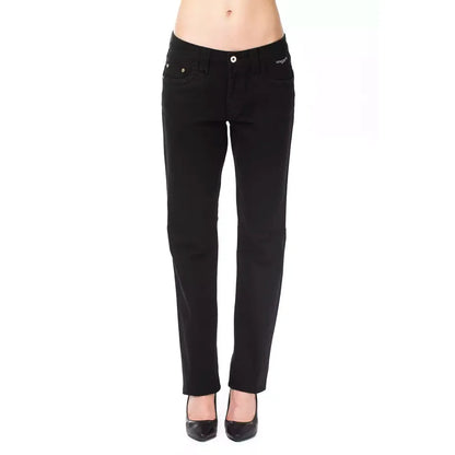 Ungaro Fever Black Cotton Women's Pants