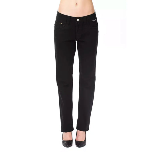 Ungaro Fever Black Cotton Women's Pants
