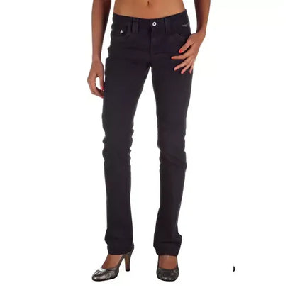 Ungaro Fever Blue Cotton Women's Regular Fit Jean