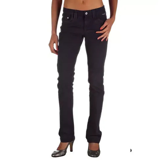Ungaro Fever Blue Cotton Women's Regular Fit Jean