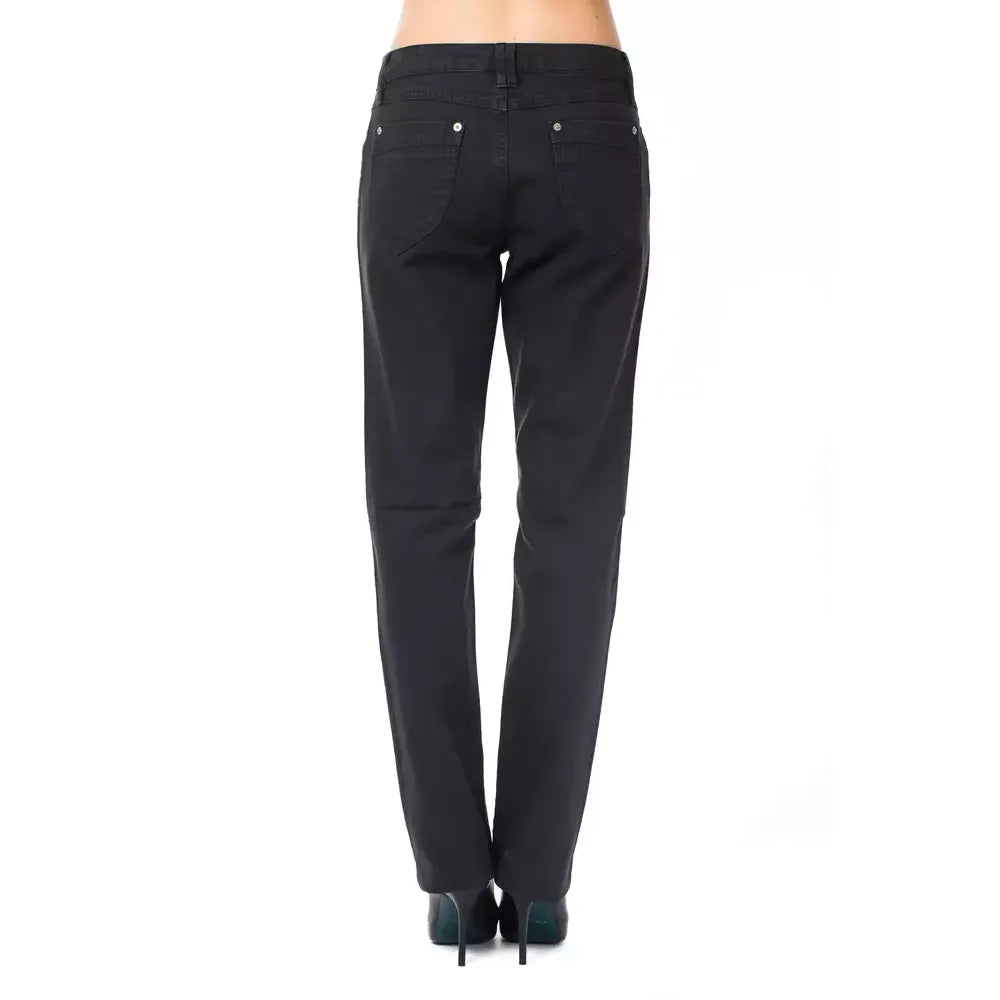 Ungaro Fever Blue Cotton Women's Regular Fit Jean