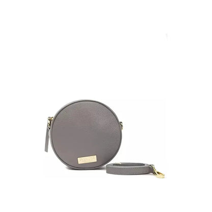 Pompei Donatella Gray Leather Women Crossbody Bag Pompei Donatella