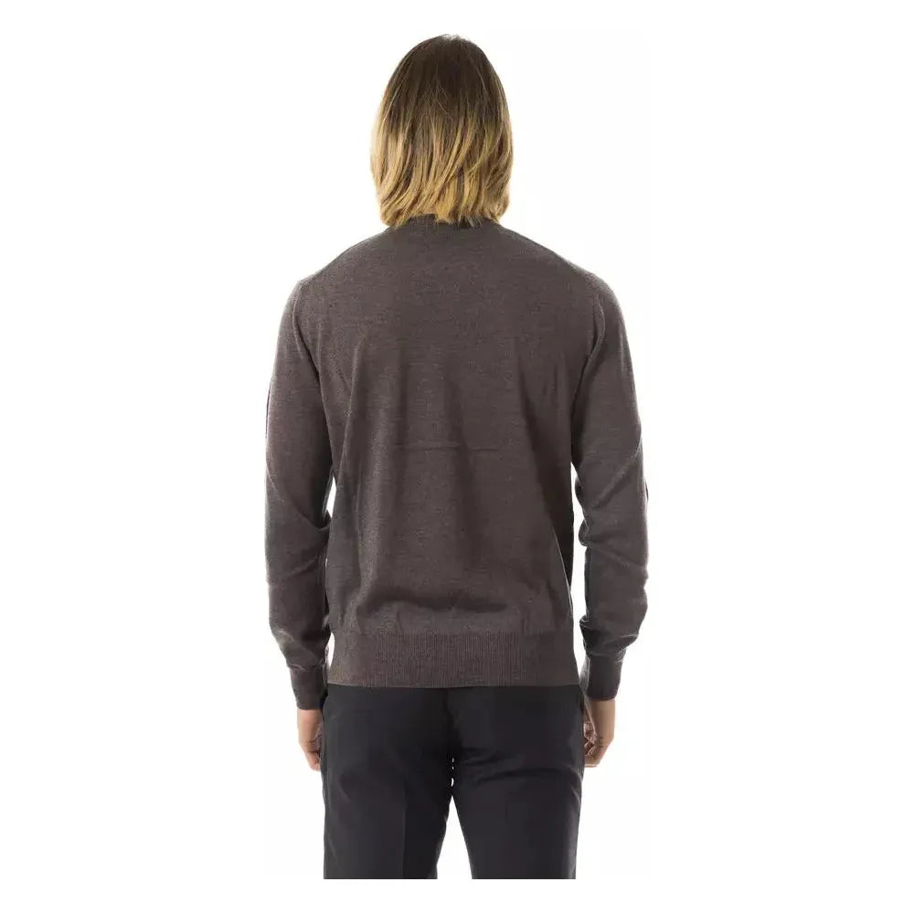 Uominitaliani Gray Merino Wool Men Sweater