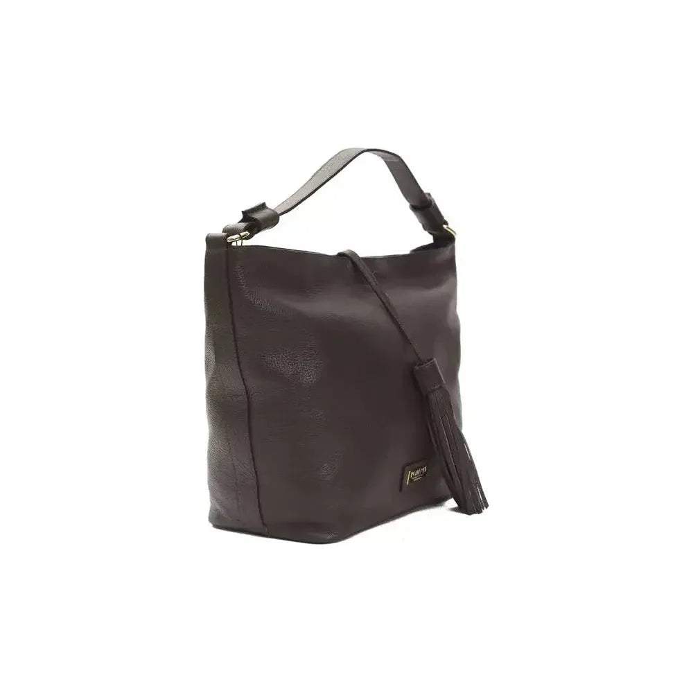 Pompei Donatella Brown Leather Women Shoulder Bag Pompei Donatella