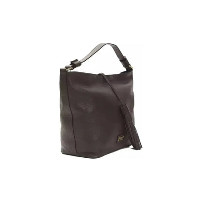 Pompei Donatella Brown Leather Women Shoulder Bag Pompei Donatella