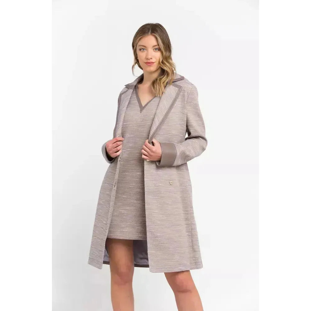 Trussardi Beige Cotton Women Coat 1728,67345744032,Beige,Clothing,Coats - Jackets & Coats - Clothing,IT38 | XS,Jackets & Coats - Clothing,Jackets & Coats - Women - Clothing,New with tags,Trussardi,Women,Women - Clothing