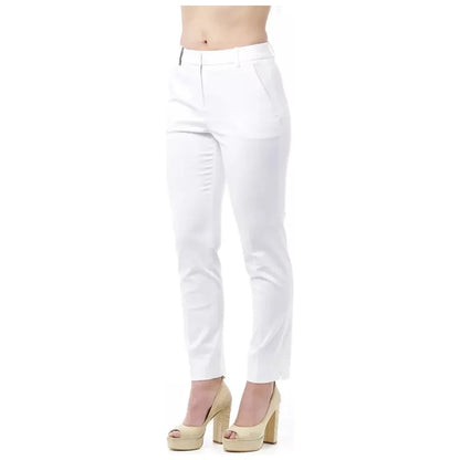 Peserico White Cotton Jeans & Pants 1728,67465543840,Casual Pants - Pants - Clothing,Clothing,IT48 | XL,Jeans & Pants - Women - Clothing,New with tags,Pants - Clothing,Peserico,White,Women,Women - Clothing
