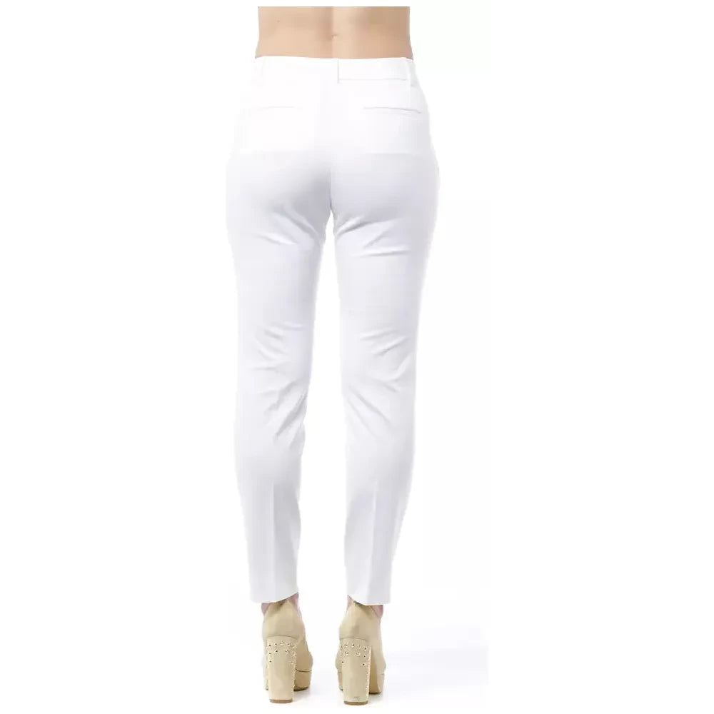 Peserico White Cotton Jeans & Pants 1728,67465543840,Casual Pants - Pants - Clothing,Clothing,IT48 | XL,Jeans & Pants - Women - Clothing,New with tags,Pants - Clothing,Peserico,White,Women,Women - Clothing