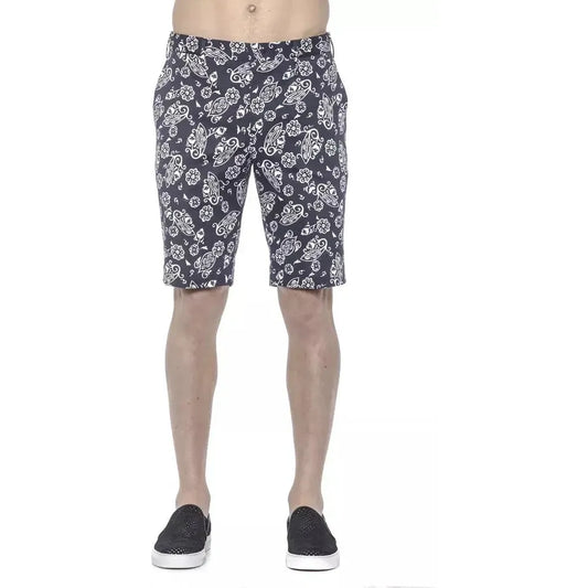 PT Torino Blue Cotton Men's Bermuda Shorts Shorts
