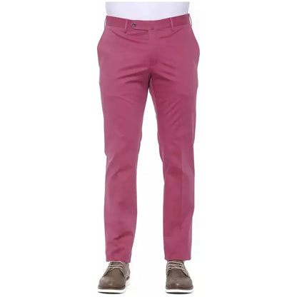PT Torino Fuchsia Cotton Men Trouser