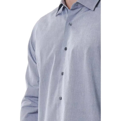 Bagutta Gray Cotton Men Shirt 1728,4XL,67345744032,Bagutta,Clothing,Dress Shirts - Shirts - Clothing,Gray,IT44 | XS,IT46 | S,IT47 | 6XL,Men,Men - Clothing,New with tags,Shirts - Clothing,Shirts - Men - Clothing