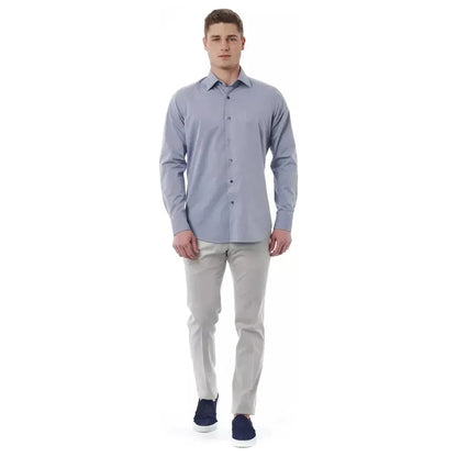 Bagutta Gray Cotton Men Shirt 1728,4XL,67345744032,Bagutta,Clothing,Dress Shirts - Shirts - Clothing,Gray,IT44 | XS,IT46 | S,IT47 | 6XL,Men,Men - Clothing,New with tags,Shirts - Clothing,Shirts - Men - Clothing