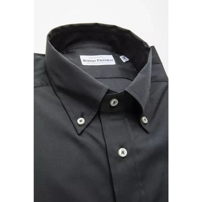 Robert Friedman Gray Cotton Men Shirt
