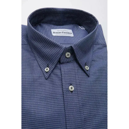 Robert Friedman Blue Cotton Men's Shirt