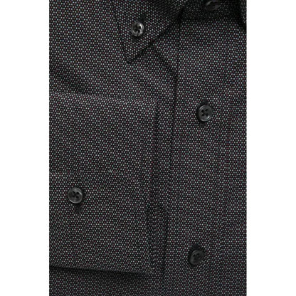 Robert Friedman Black Cotton Men's Shirt