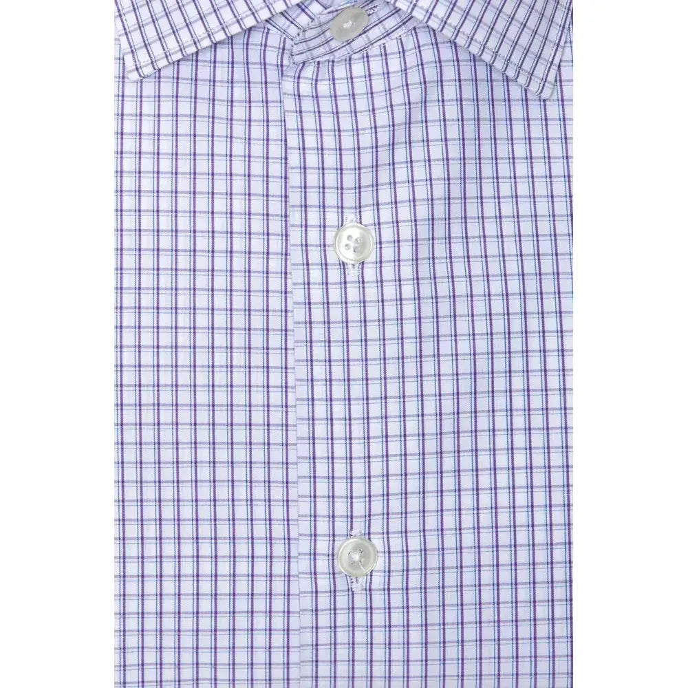 Robert Friedman Burgundy Cotton Men Shirt Robert Friedman