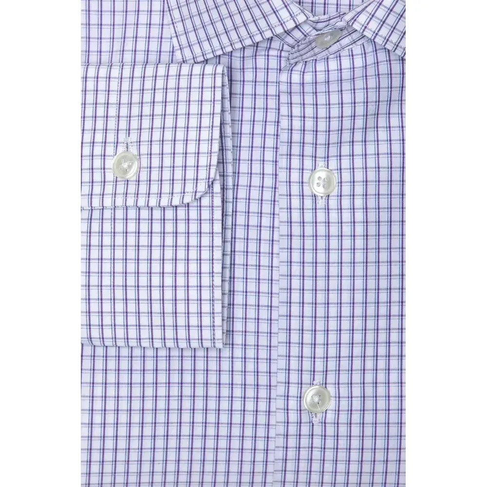 Robert Friedman Burgundy Cotton Men Shirt Robert Friedman
