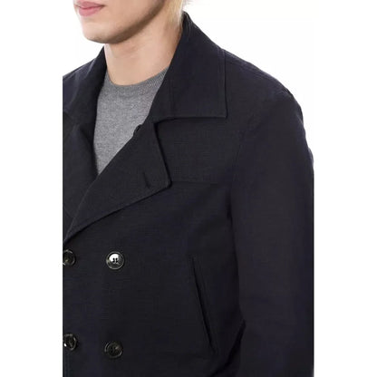 Verri Blue Cotton Blazer 1728,67465543840,Blazers - Men - Clothing,Blue,Clothing,Coats - Jackets & Coats - Clothing,IT54 | XXL,Jackets & Coats - Clothing,Men,Men - Clothing,New with tags,Verri