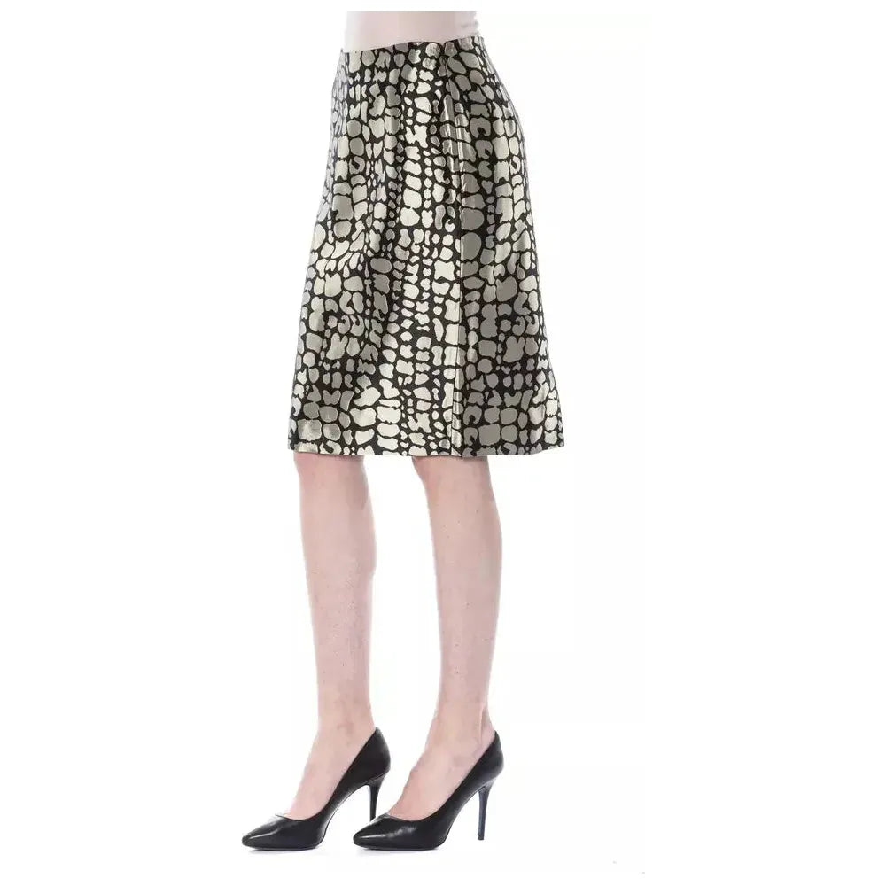 BYBLOS Gold Viscose Women Skirt 1728,67345744032,BYBLOS,Clothing,Gold,IT40|S,IT42|M,IT44|L,Midi - Skirts - Clothing,New with tags,Skirts - Clothing,Skirts - Women - Clothing,Women,Women - Clothing
