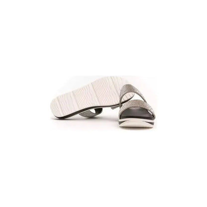 Péché Originel Silver Textile Women Sandal