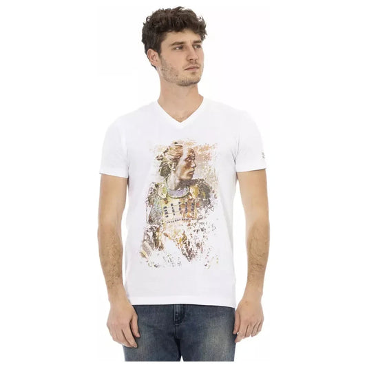 Trussardi Action White Cotton T-Shirt Trussardi Action