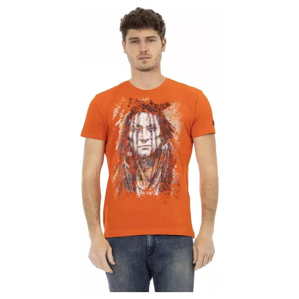 Trussardi Action Orange Cotton Men's T-Shirt Trussardi Action