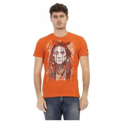 Trussardi Action Orange Cotton Men's T-Shirt Trussardi Action