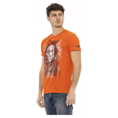 Trussardi Action Orange Cotton Men's T-Shirt Trussardi Action