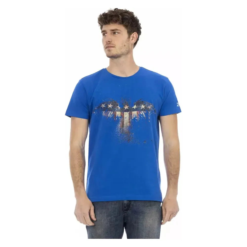 Trussardi Action Blue Cotton Men's T-Shirt Trussardi Action