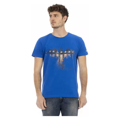 Trussardi Action Blue Cotton Men's T-Shirt Trussardi Action