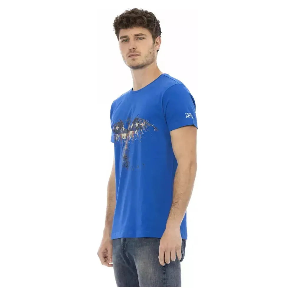 Trussardi Action Blue Cotton Men's T-Shirt Trussardi Action