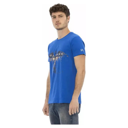 Trussardi Action Blue Cotton Men's T-Shirt Trussardi Action