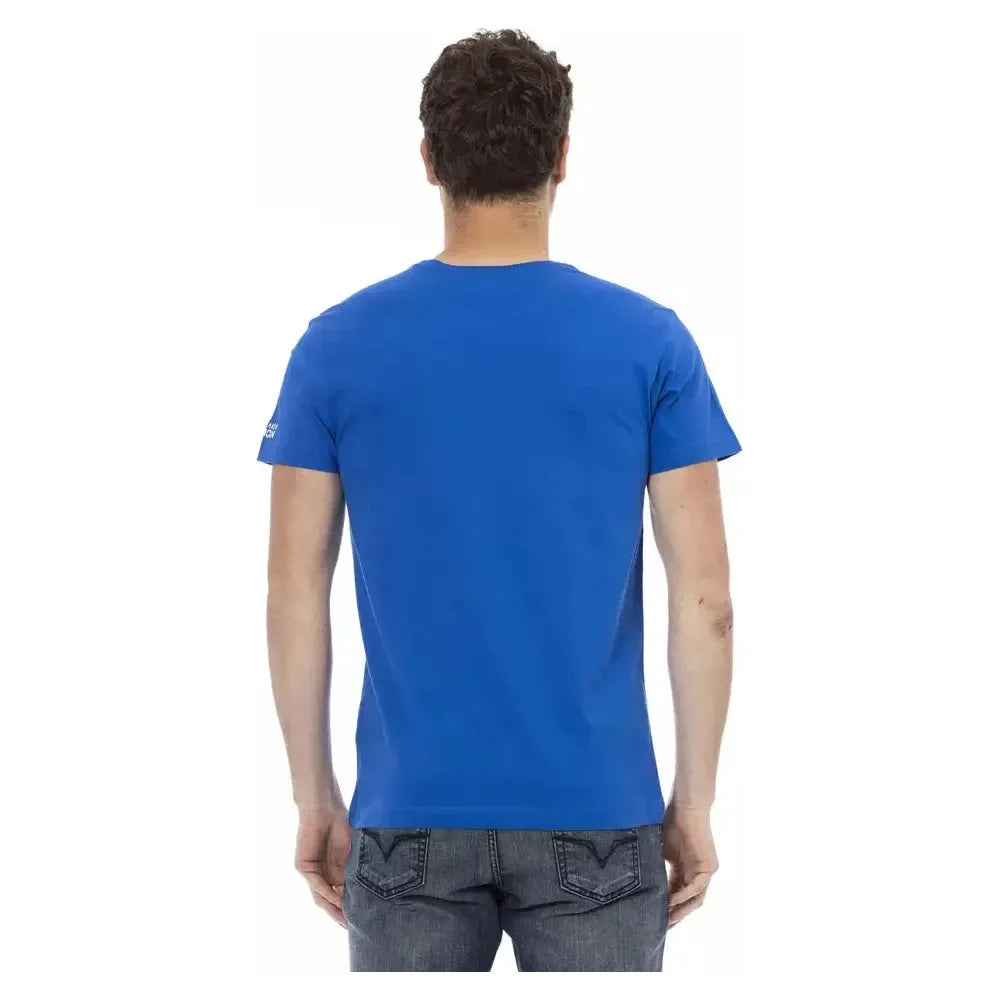 Trussardi Action Blue Cotton Men's T-Shirt Trussardi Action