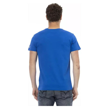 Trussardi Action Blue Cotton Men's T-Shirt Trussardi Action