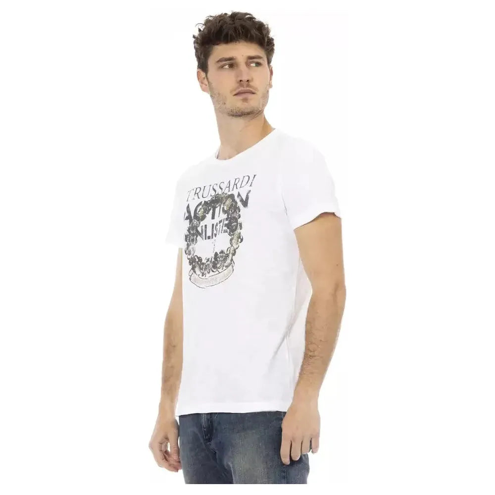 Trussardi Action White Cotton Men's T-Shirt Trussardi Action