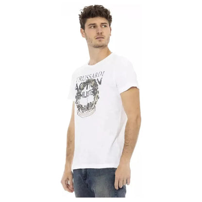 Trussardi Action White Cotton Men's T-Shirt Trussardi Action