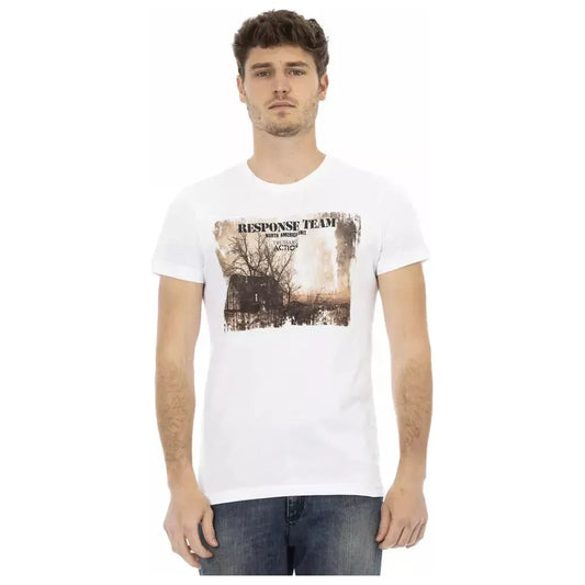 Trussardi Action White Cotton Men's T-Shirt Trussardi Action