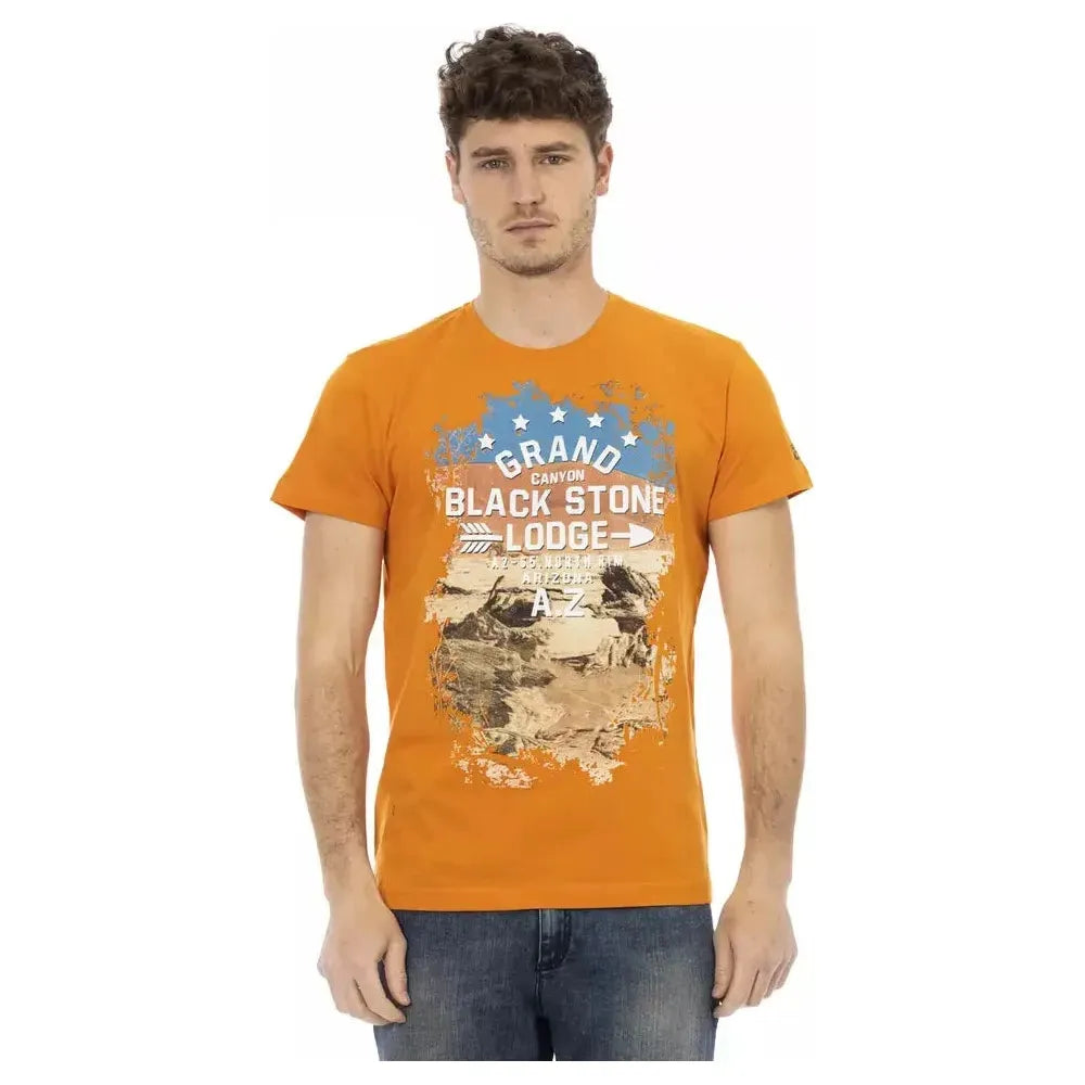 Trussardi Action Orange Cotton Men T-Shirt TR-22818-S