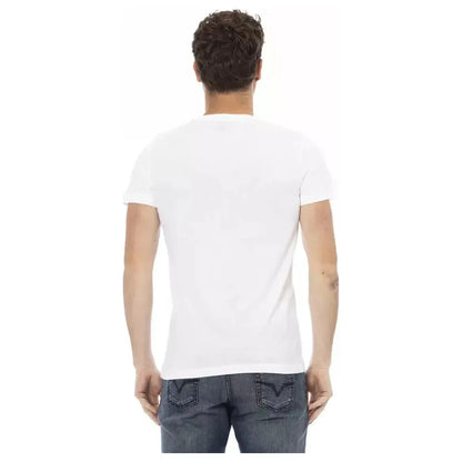 Trussardi Action White Cotton Men T-Shirt Trussardi Action