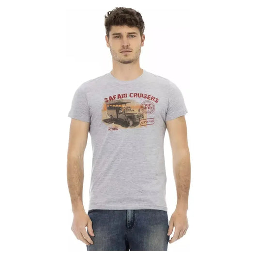 Trussardi Action Gray Cotton Men's T-Shirt Trussardi Action