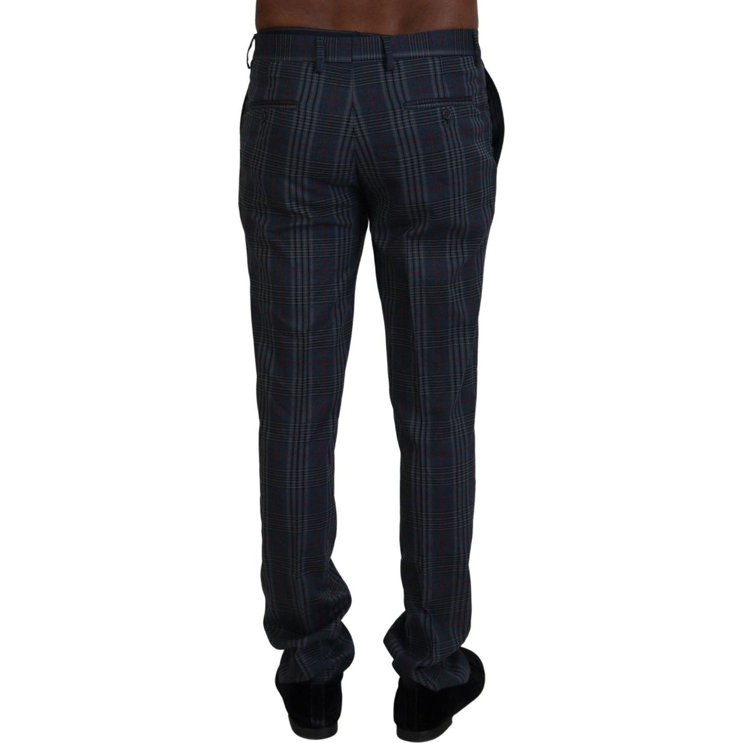 BENCIVENGA Gray Pure Wool Men Checkered Pants 1728,67345645728,BENCIVENGA,Clothing,Dress Pants - Pants - Clothing,Gray Patterned,IT46 | S,Jeans & Pants - Men - Clothing,Material: Pure Wool,Men,Men - Clothing,New with tags,Pants - Clothing