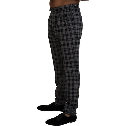 BENCIVENGA Gray Checkered Slim Fit Men Pants 1728,67345645728,BENCIVENGA,Clothing,Gray Patterned,IT46 | S,Jeans & Pants - Men - Clothing,Material: 80% Wool 20% Viscose,Men,Men - Clothing,New with tags,Pants - Clothing,Skinny Pants - Pants - Clothing