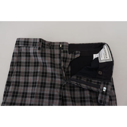 BENCIVENGA Gray Checkered Slim Fit Men Pants 1728,67345645728,BENCIVENGA,Clothing,Gray Patterned,IT46 | S,Jeans & Pants - Men - Clothing,Material: 80% Wool 20% Viscose,Men,Men - Clothing,New with tags,Pants - Clothing,Skinny Pants - Pants - Clothing