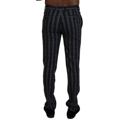 BENCIVENGA Gray Checkered Slim Fit Men Pants 1728,67345645728,BENCIVENGA,Clothing,Gray Patterned,IT46 | S,Jeans & Pants - Men - Clothing,Material: 100% Wool,Men,Men - Clothing,New with tags,Pants - Clothing,Skinny Pants - Pants - Clothing